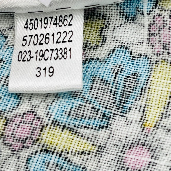 Womens Chico's 12/14 Patchwork Linen Duster Jacket Open Front 3/4 Sleeves - Picture 6 of 8